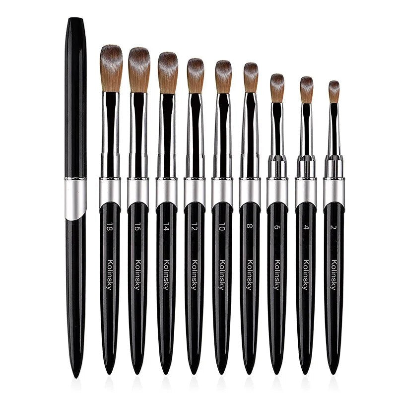 1PC Nail Brush Kolinsky Sable Acrylic Brush UV Gel Carving Pen Brush Liquid Powder DIY Nail Drawing