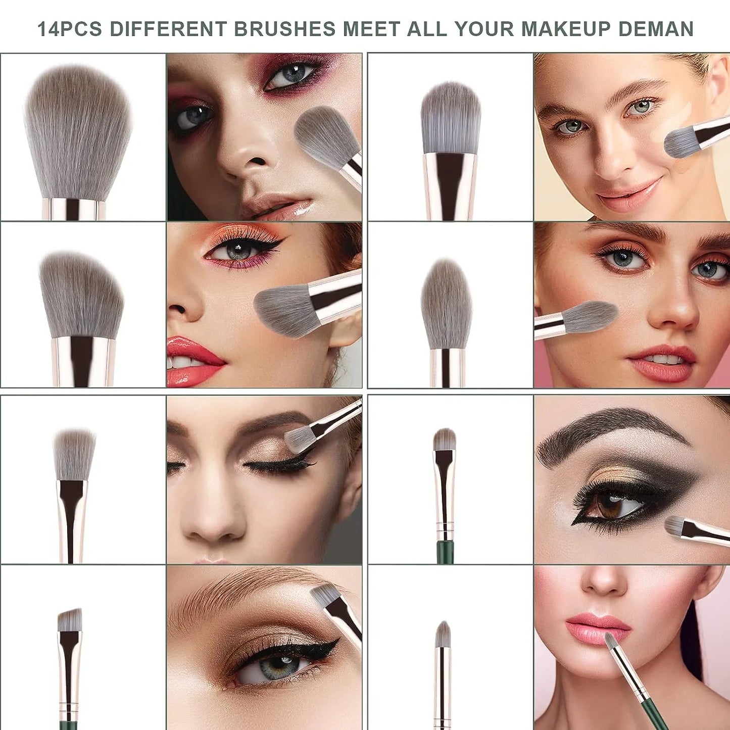 JTFIL Makeup Brushes Soft Fluffy Makeup Tools Cosmetic Powder Eye Shadow Foundation Blush Blending Beauty Make Up Brush Beauty