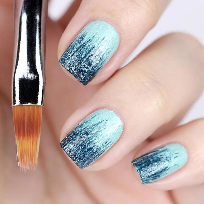 1 Pc Gradient Bloom Nail Art Painting Brush Pen UV Gel Nail Art Brush With Wood Handle Nylon Hair Draw Manicure Nails Tool