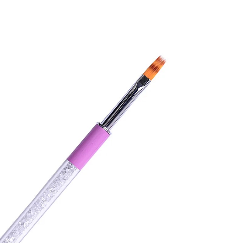 Nail Ombre Brush Gel Polish Gradient Shadow Painting Pen Manicure Drawing Tools Crystal Rhinestone Handle Nail Decor Brushes