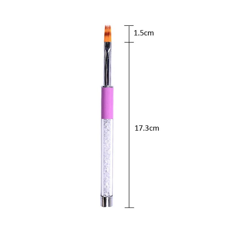 Nail Ombre Brush Gel Polish Gradient Shadow Painting Pen Manicure Drawing Tools Crystal Rhinestone Handle Nail Decor Brushes