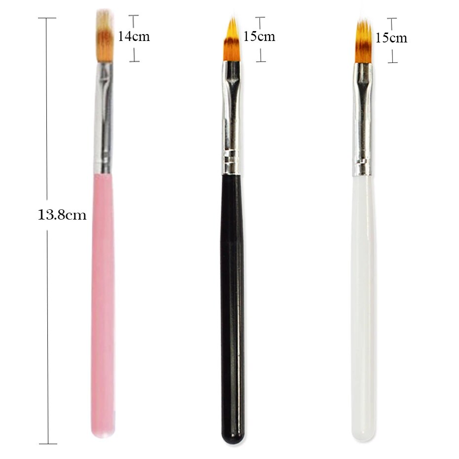 1pcs Nail Art Brush Gel Brush For Nail Art Ombre Soft Gradient Brush For Manicure Nail Polish Drawing Painting Decor Pen LA285-1