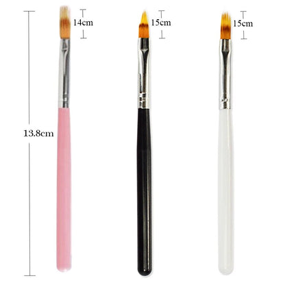 1pcs Nail Art Brush Gel Brush For Nail Art Ombre Soft Gradient Brush For Manicure Nail Polish Drawing Painting Decor Pen LA285-1