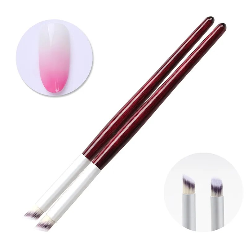 1Pcs Gradient Head Nail Art Brush UV Gel Painting Drawing Manicure Pen Tools DIY Accessory Pigment Gradient Pen Nail Painting