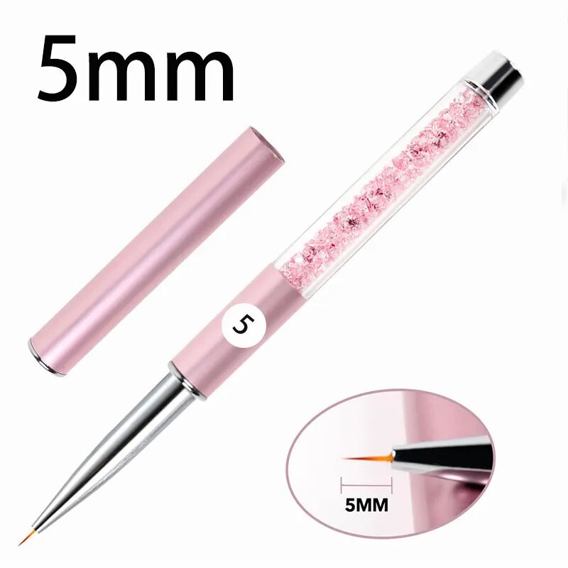 5-15mm Nails Line Brush Kits For Manicure Art Painting Tools Accessories Pen Supplies Nail Design Liner Drawing Brushes