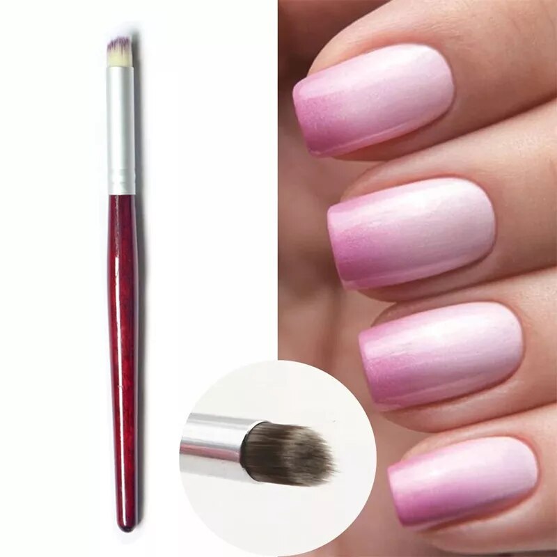 1Pcs Gradient Head Nail Art Brush UV Gel Painting Drawing Manicure Pen Tools DIY Accessory Pigment Gradient Pen Nail Painting