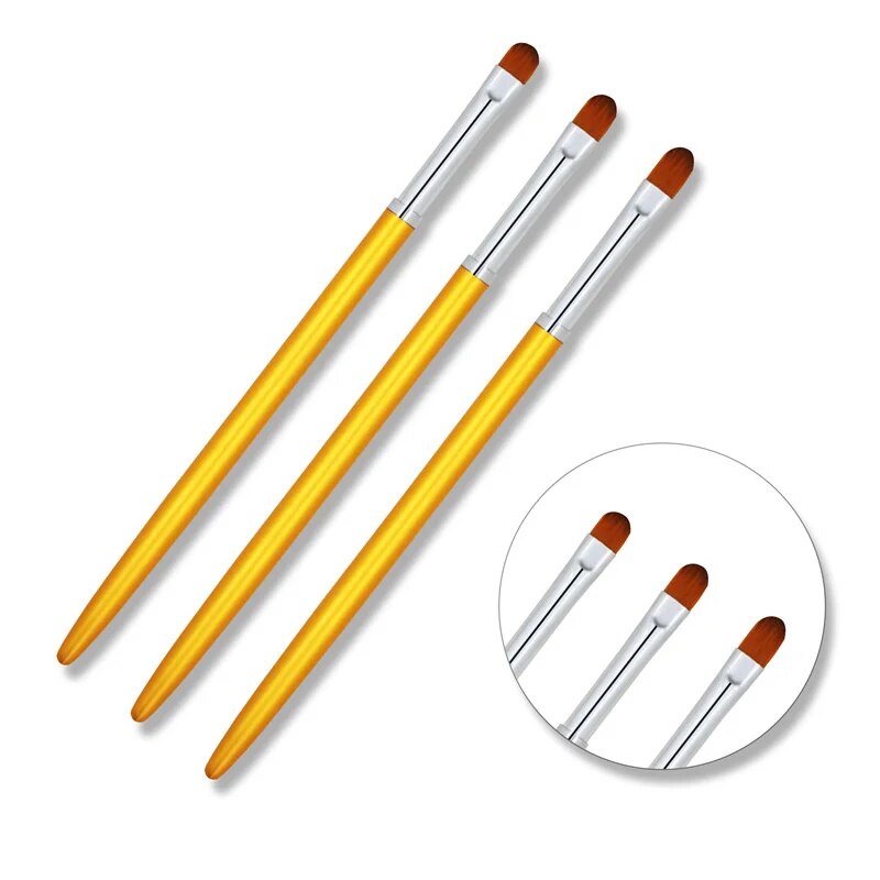 3Pcs French Stripe Nail Art Liner Brush 3D Tips Line Stripes DIY Drawing Pen UV Gel Nail Art Painting Brushes Pen Manicure Tools