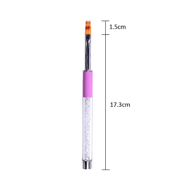 1pcs Ombre Brush For Nails Shadow Drawing UV Gel Nail Polish Gradient Painting Pen Rhinestone Handle Manicure Nail Art Tools