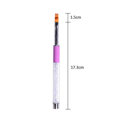 1pcs Ombre Brush For Nails Shadow Drawing UV Gel Nail Polish Gradient Painting Pen Rhinestone Handle Manicure Nail Art Tools