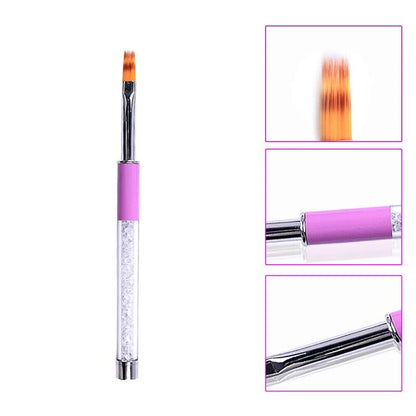 1pcs Ombre Brush For Nails Shadow Drawing UV Gel Nail Polish Gradient Painting Pen Rhinestone Handle Manicure Nail Art Tools