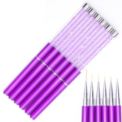 1Pcs Nails Art Brush Lines Stripe Flower Painting Drawing Pen Acrylic UV Gel Extension Grids Brush 3D Design DIY Manicure Tools