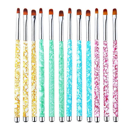 3pcs/set Nail Painting Pen Set Nail Art UV Gel Extension Builder Petal Flower Drawing Brush Manicure Tools Nail Brushes