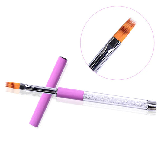 1pcs Ombre Brush For Nails Shadow Drawing UV Gel Nail Polish Gradient Painting Pen Rhinestone Handle Manicure Nail Art Tools