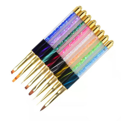 1Pcs Nails Art Brush Lines Stripe Flower Painting Drawing Pen Acrylic UV Gel Extension Grids Brush 3D Design DIY Manicure Tools