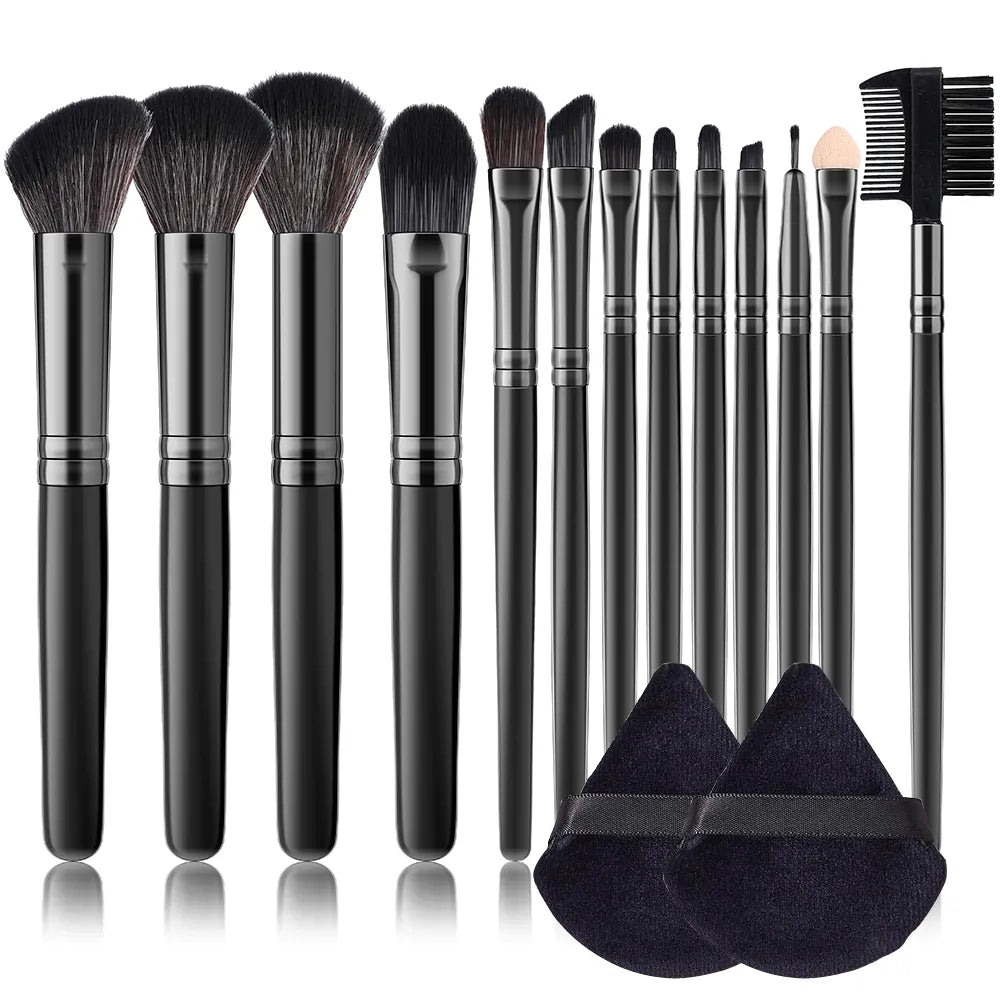 13 Pcs Makeup Brushes Set with Podwer Puff Foundation Blush Powder Eyeshadow Lip Blending Makeup brush beauty tool Cosmetic