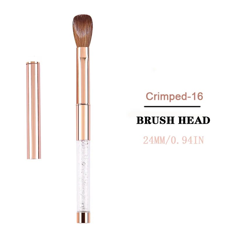 100% Kolinsky Acrylic Nail Brush Good Quality Nail Art Mink Brush Diamond Metal Handle Acrylic Powder Brush Nail Tech Supplies