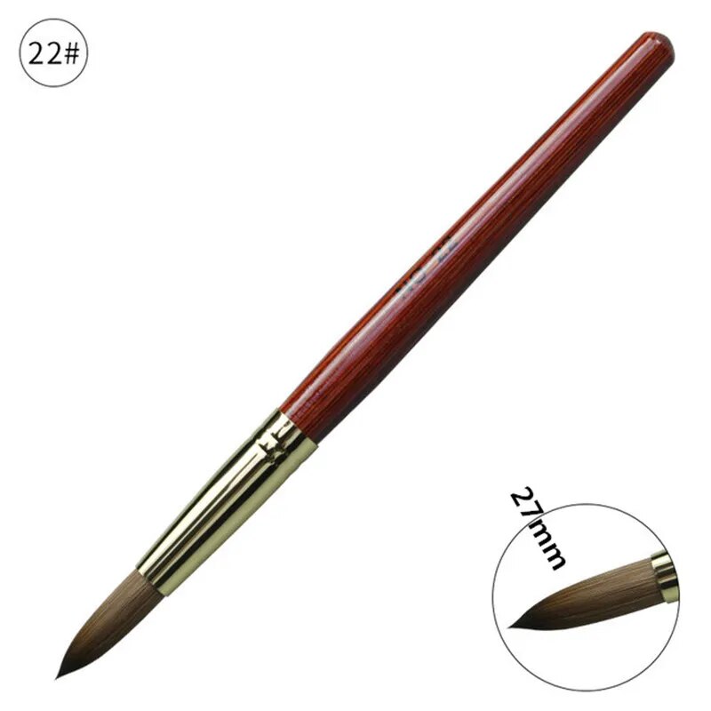 12 Styles Pure Kolinsky Sable Acrylic Nail Brush UV Gel Carving Liquid Powder Crystal Pen DIY Nails Art Manicure Tool