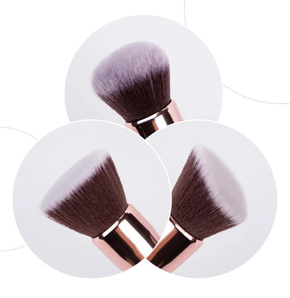 1pc Bb Cream Makeup Brush Round Head Loose Brush Flat Head Foundation Blush Brush Oblique Head Contour Brush Beauty Tool