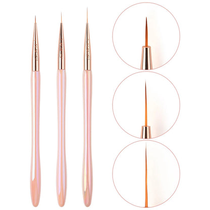 KADS 15/13/12Pc Nail Gel Brush Set for Nails Art French Thin Liner Manicure Drawing Brush Phototherapy Pen Nail Decoration Brush