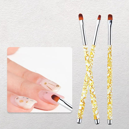 3pcs/set Nail Painting Pen Set Nail Art UV Gel Extension Builder Petal Flower Drawing Brush Manicure Tools Nail Brushes